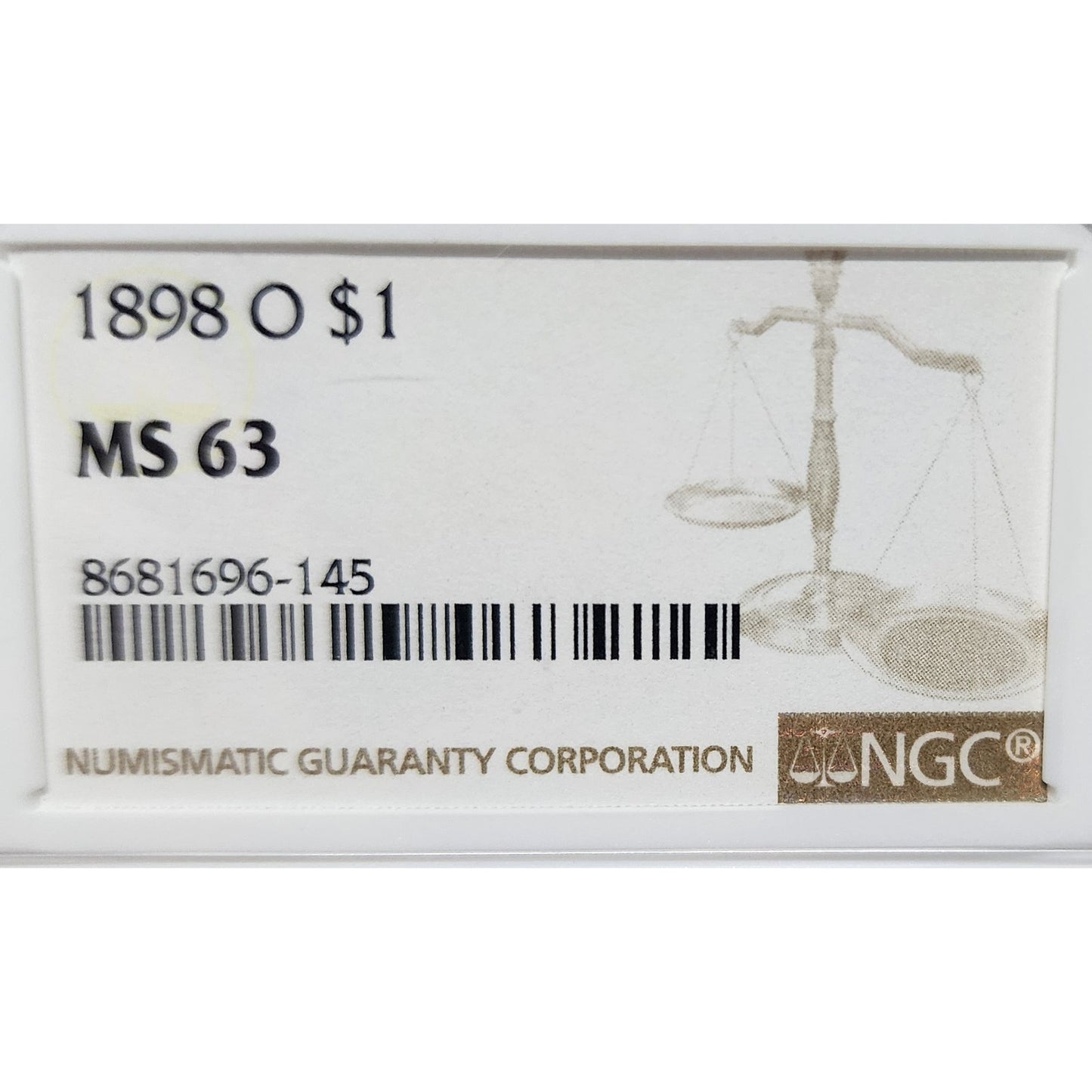 1898‑O Morgan & 1923 Peace $1 NGC MS63 Silver Set w/ Gift Display Box