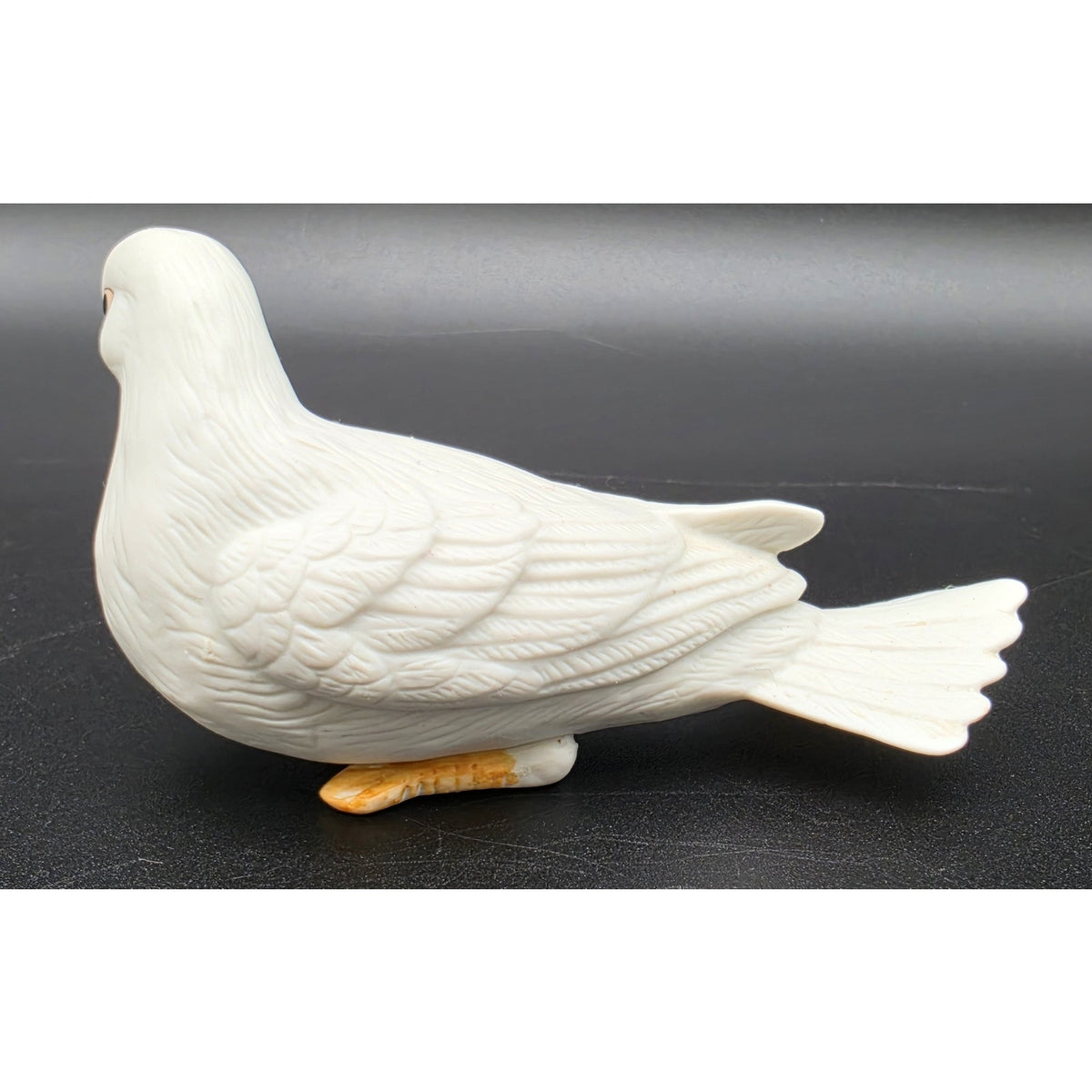 Vintage Homco Porcelain White Doves Pair Figurines #8856 Taiwan Love Birds Set