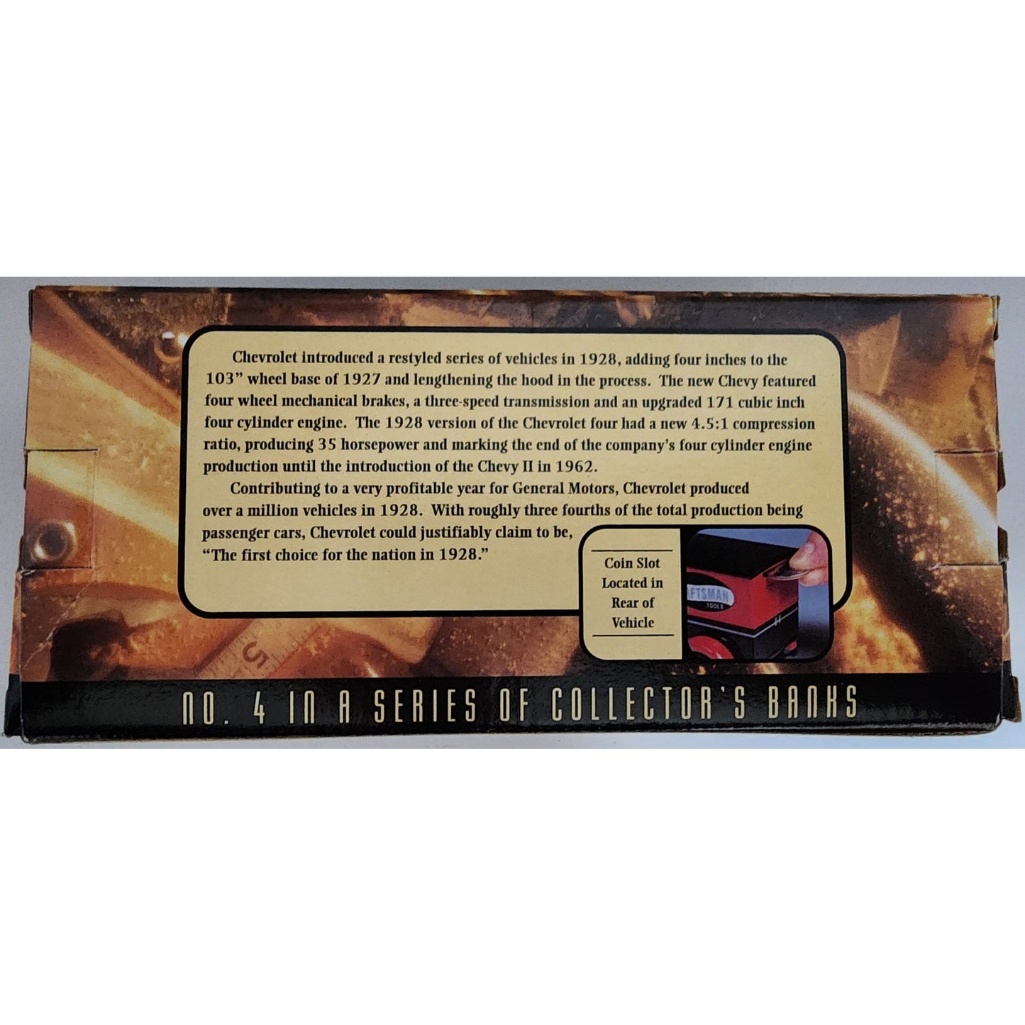 Craftsman Tools 1928 Chevy Truck #4 Collector’s Bank Die-Cast Ltd Edt Sears VTG