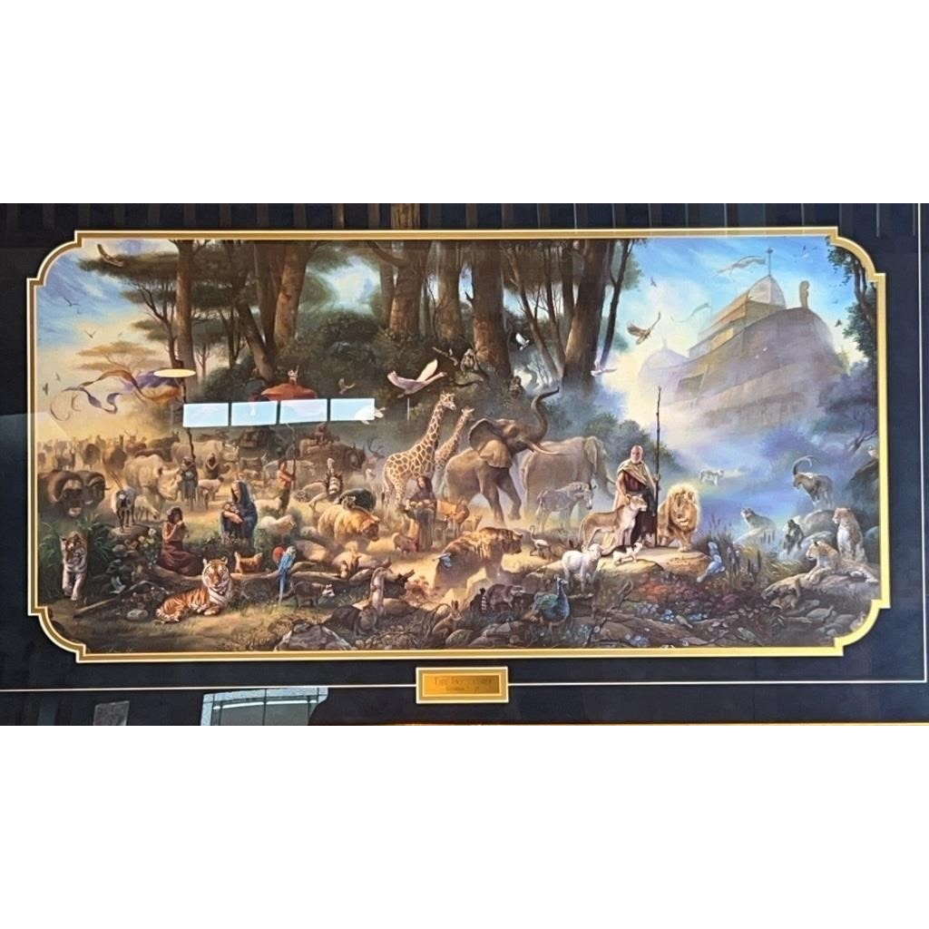 Tom duBois "The Invitation" Signed Ltd Ed Framed Print COA Noah's Ark 43"x26"