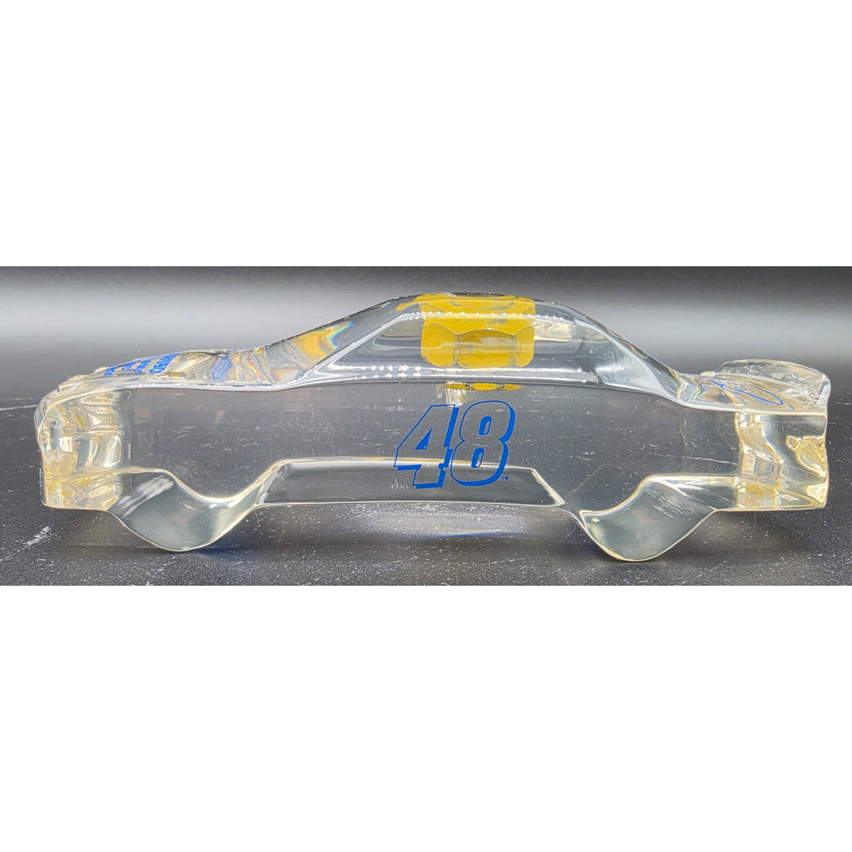 Jimmie Johnson #48 Autographed 2005 Daytona 500 Race Used Lug Nut Acrylic 1/100