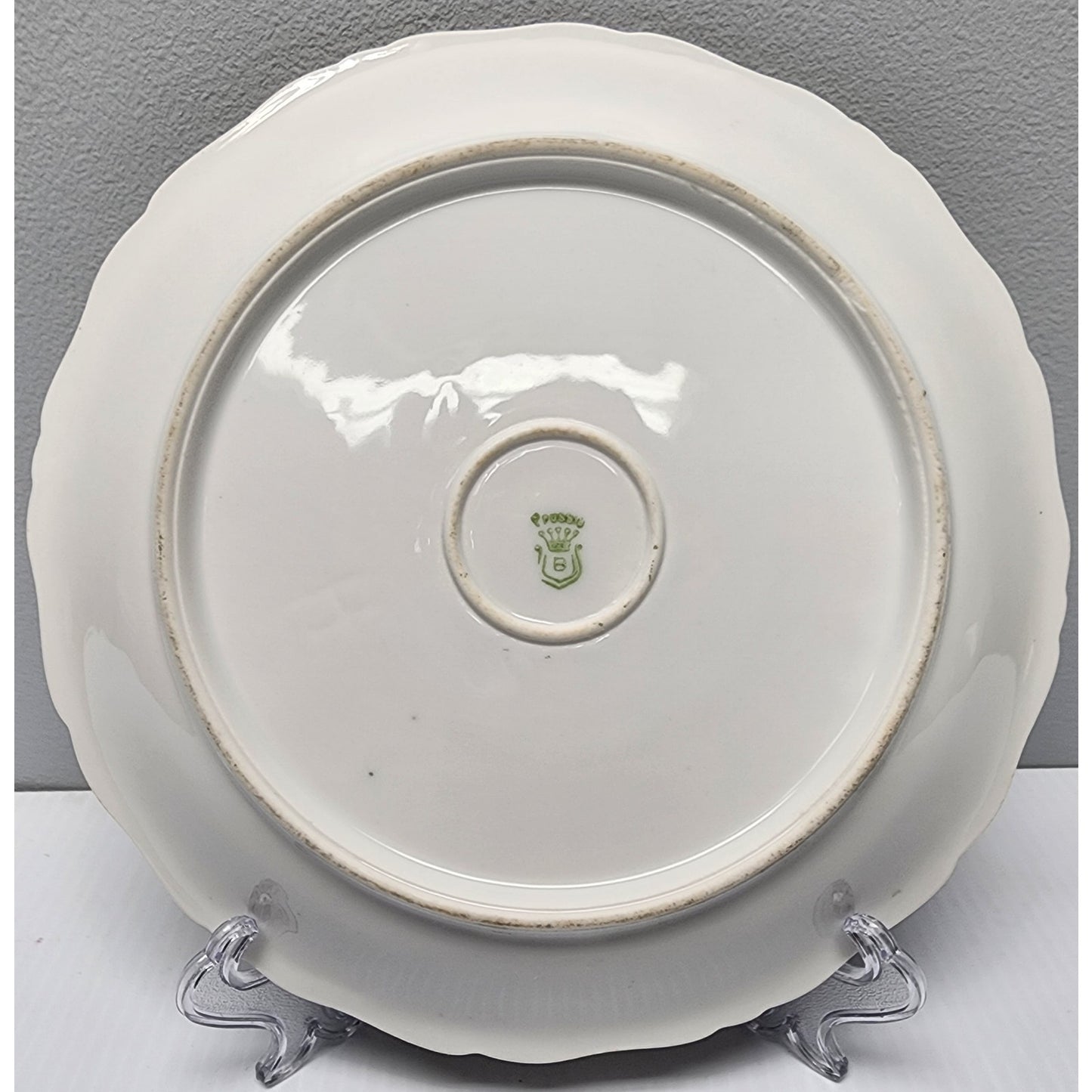 Antique R.S. Prussia Crown B Hand Painted Plate Signed Scharf 8.5" GoldGilt RARE