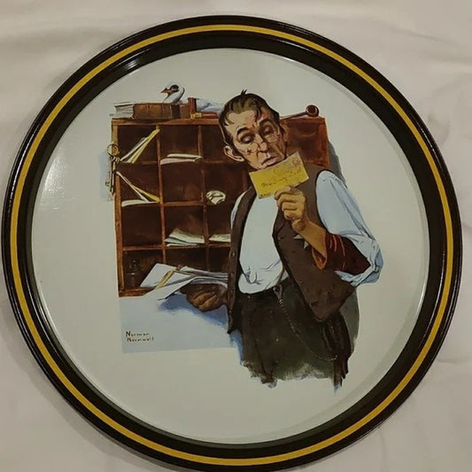 Vintage Norman Rockwell 1976 First Limited Edition Postal Collectors Tray - Pristine