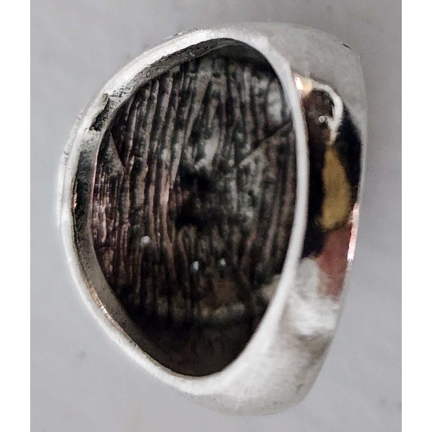 Tribal Engraved Design Bold Statement Band Stainless Steel Ring Size 7.5