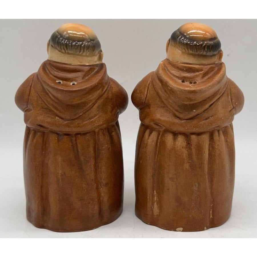 Vintage Twin Winton Monks Salt, Pepper Shakers,  1960s from California, Ceramic