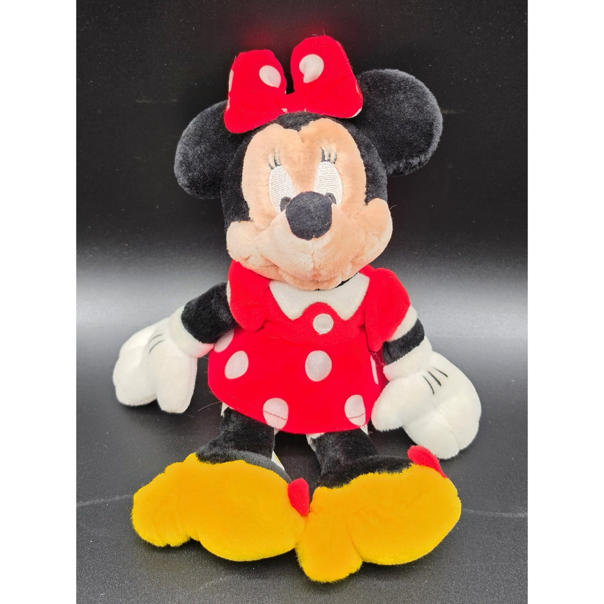 Vintage Walt Disney World Minnie Mouse Plush 10.75" Polka Dot Dress Plush Doll