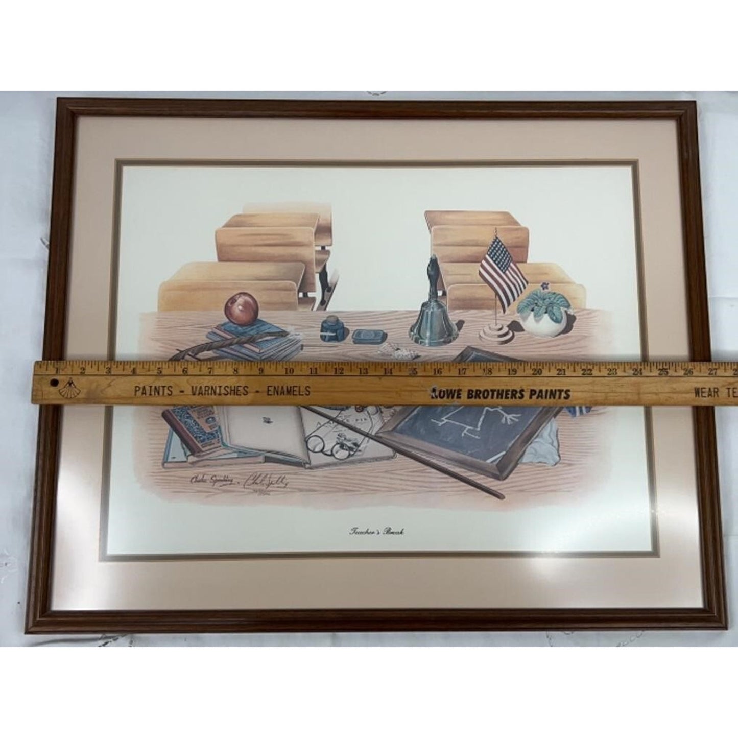 Vintage Charles Spaulding 'Teacher’s Break' Framed Print