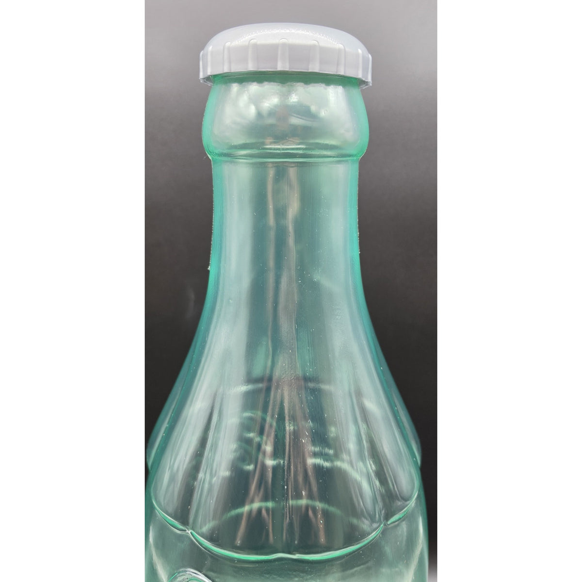 Vintage 1989 Coca Cola Huge 23.5 Plastic Bottle Bank Green Tinted Glass Look Box