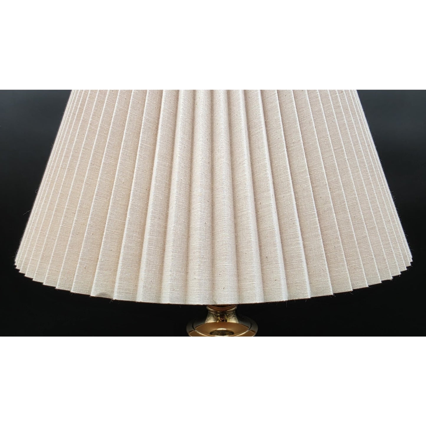 Vintage Solid Brass Table Lamp w/ Pleated Shade 25.5" Mexico Quality Made