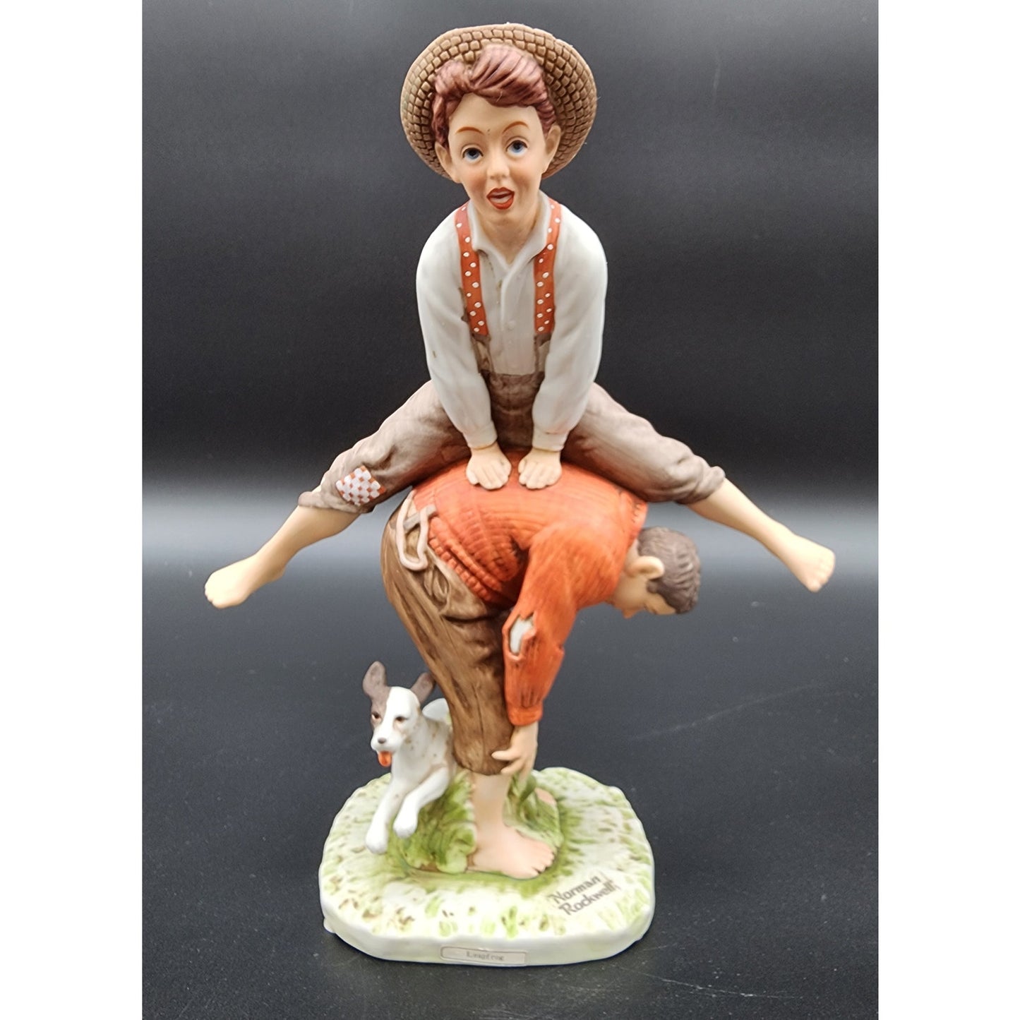 1981 Norman Rockwell Leap Frog Figurine Dave Grossman Ltd Ed 975/1000 Japan