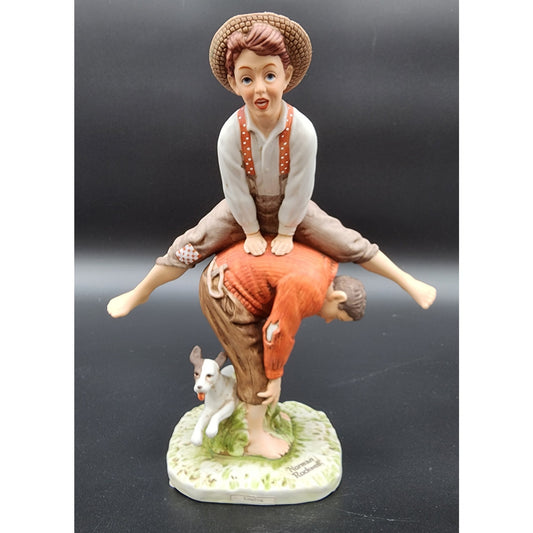 1981 Norman Rockwell Leap Frog Figurine Dave Grossman Ltd Ed 975/1000 Japan