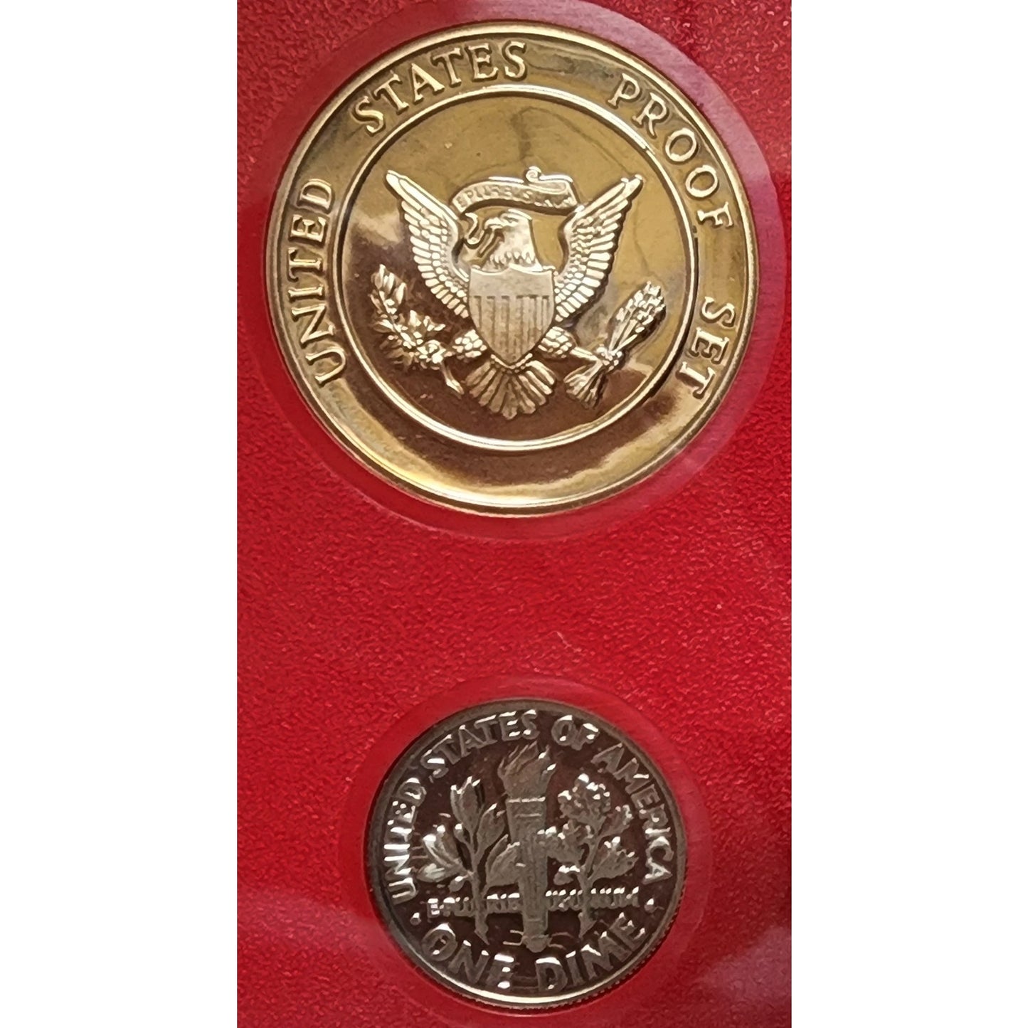 1982 U.S. Mint Proof Set 6 Coins + Treasury Token • Display Case • Original Pack