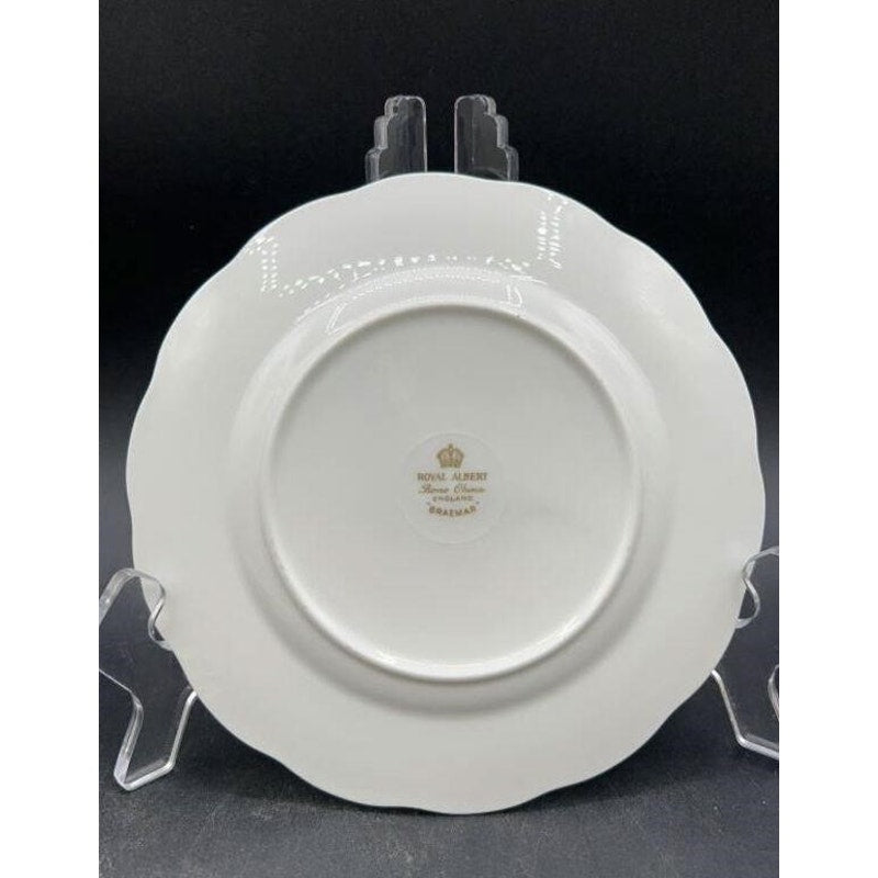 Royal Albert Braemar Bone China 6.25" Dessert Plates Set of 6 Pink Gold Fluted