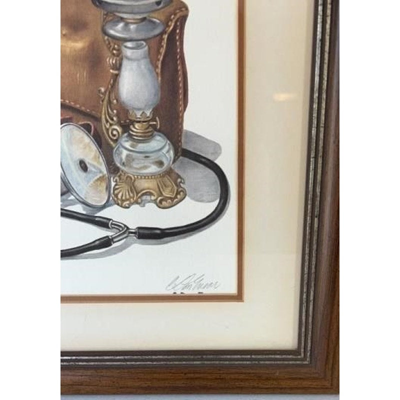 House Call Lithograph by C. Don Ensor Framed Signed w/ COA 23x28 Vintage 1976