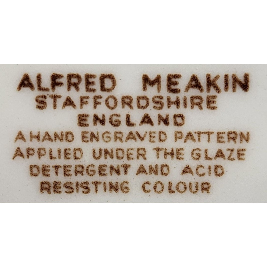 1975 Alfred Meakin Calendar Plate 9" – Hand Engraved Staffordshire England VTG