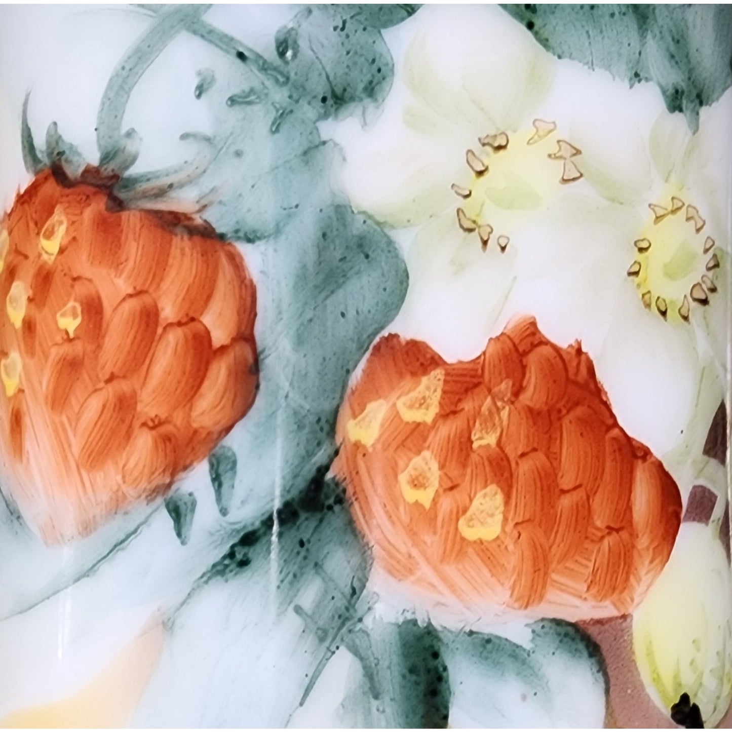 Antique Nippon Hand Painted Pitcher Gold Trim Leaf Mark Japan 4" Floral Berry