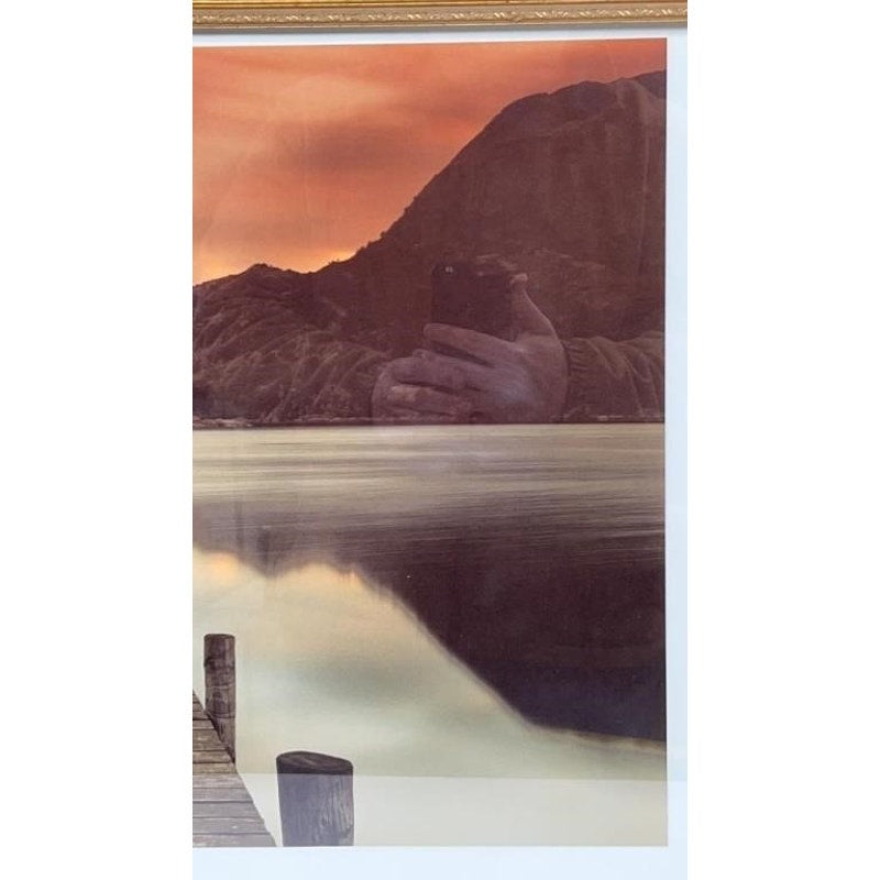 Mel Allen Ullswater Canvas Print Gold Ornate Frame 29.5x21.75 Ready to Hang