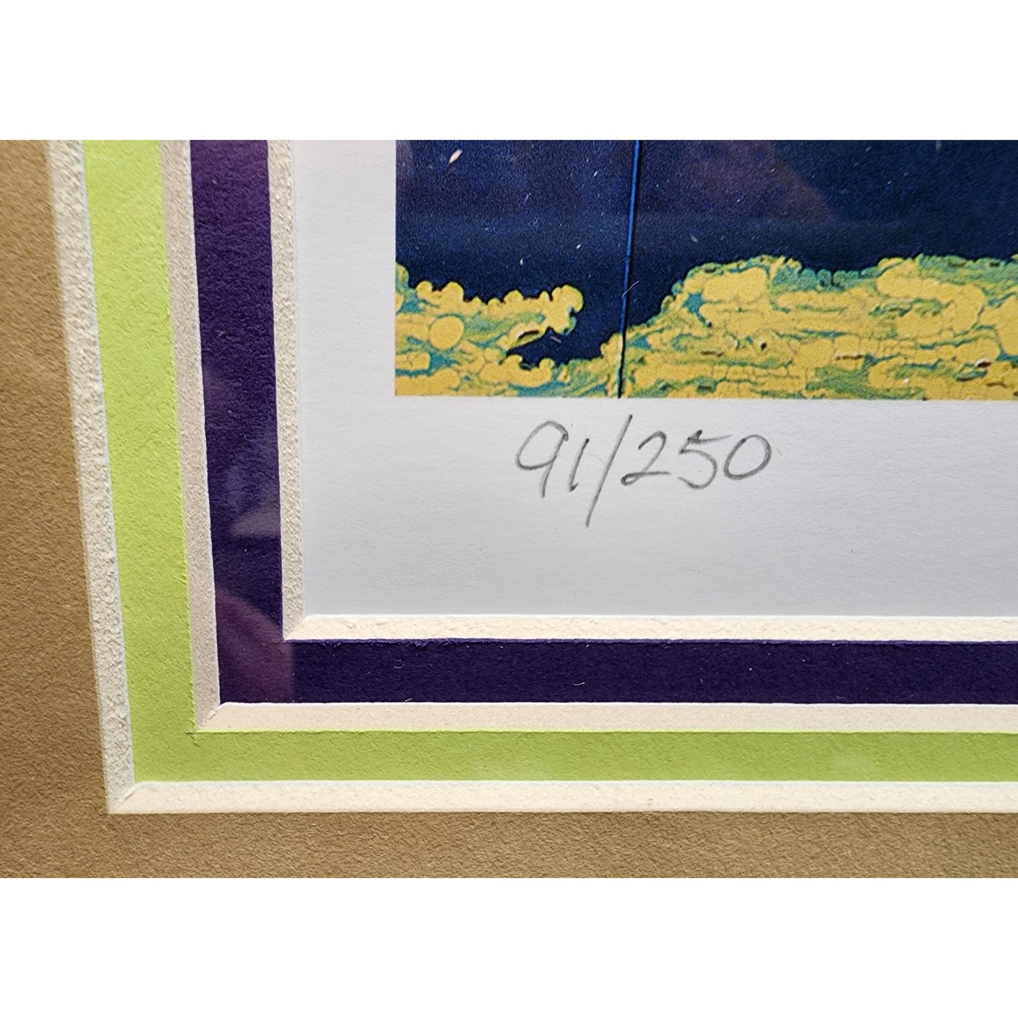 Leroy Neiman Flat Racing Giclée Print 91/250 Framed Horse Race Art 28x18