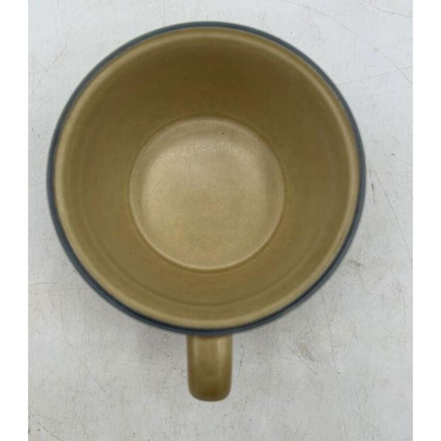 VTG Pfaltzgraff Folk Art 5‑Pc Place Setting Blue Floral (1977)Tan USA Stoneware
