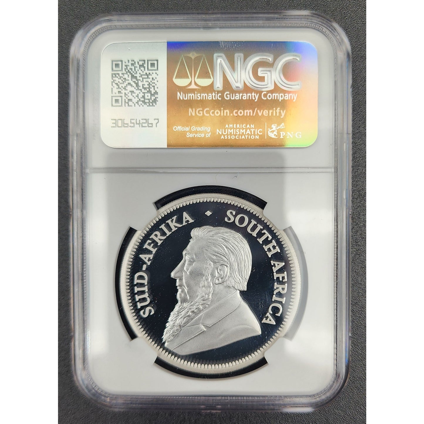 2025 SA Krugerrand PF70 FDOI NGC Fine Silver 1oz + Mini South Africa Flag Set