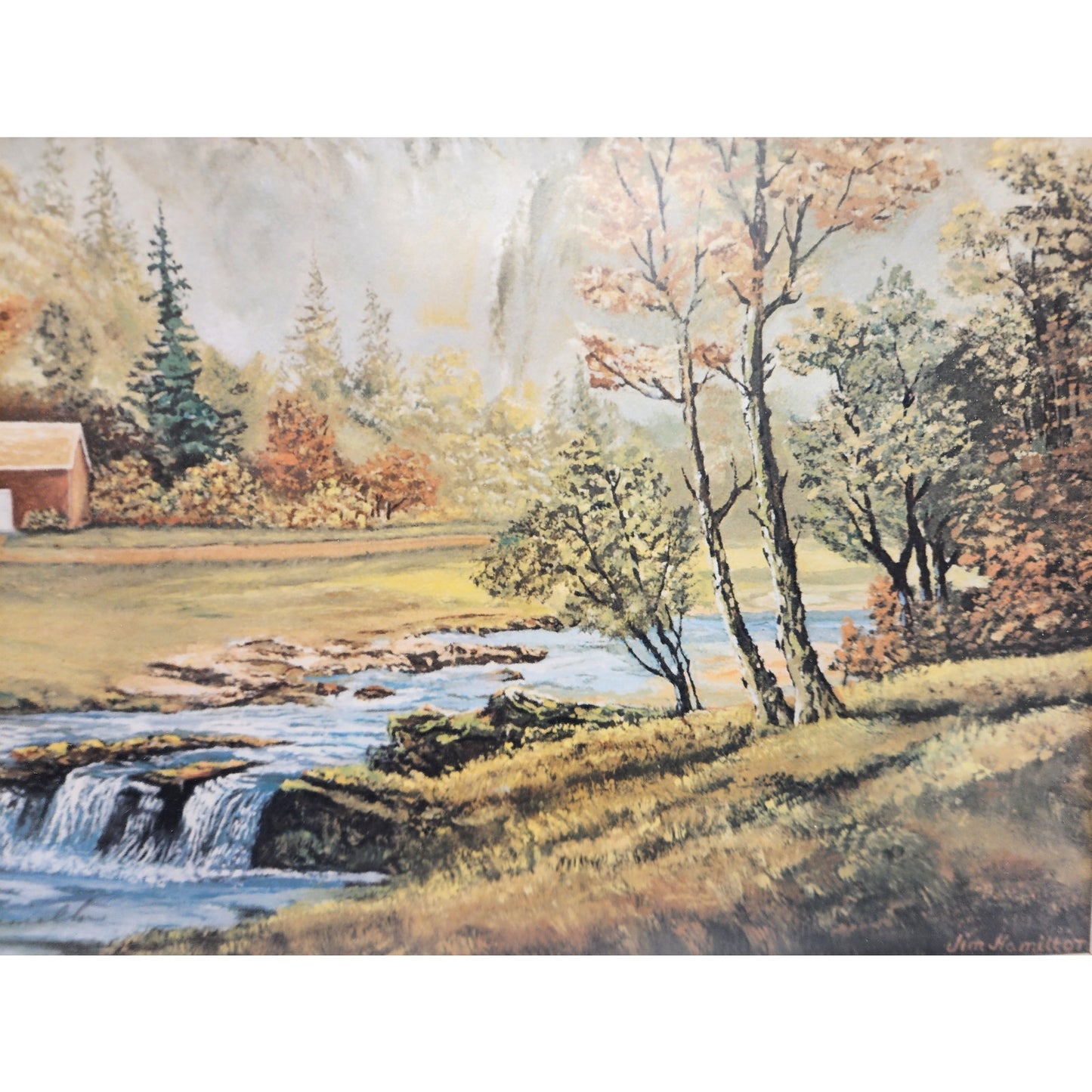 Rock of Ages Signed Lithograph, Jim Hamilton 266/500 Framed Inspiring Landscape