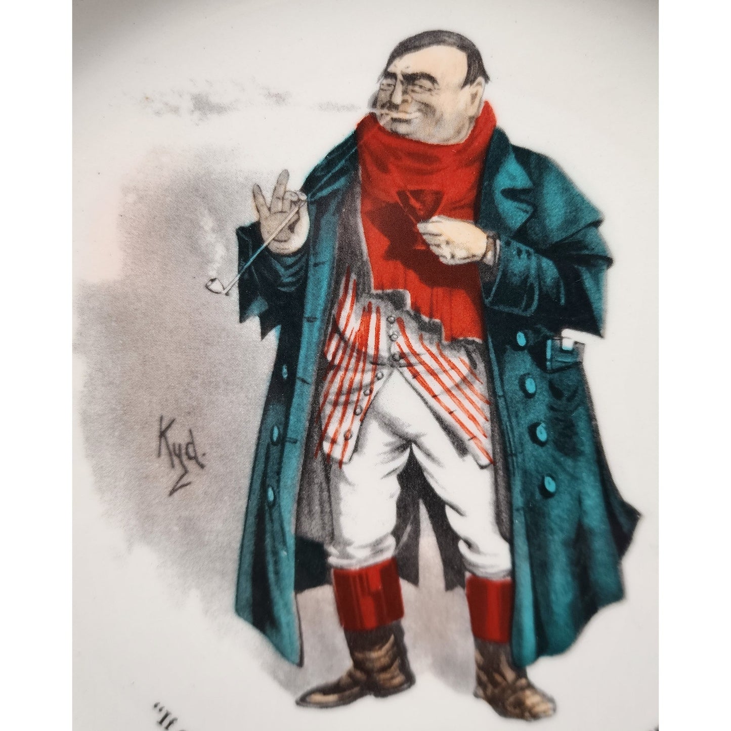 Invento Charles Dickens Hand Colored Plates Set of 5 7" Characters England, VTG