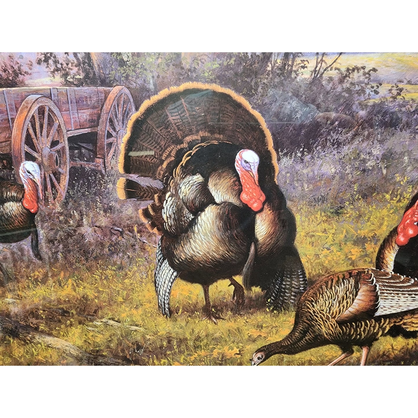Hayden Lambson "On the Wagon" Signed LtdEdt Framed Print 1405/5500 Turkeys 34x26