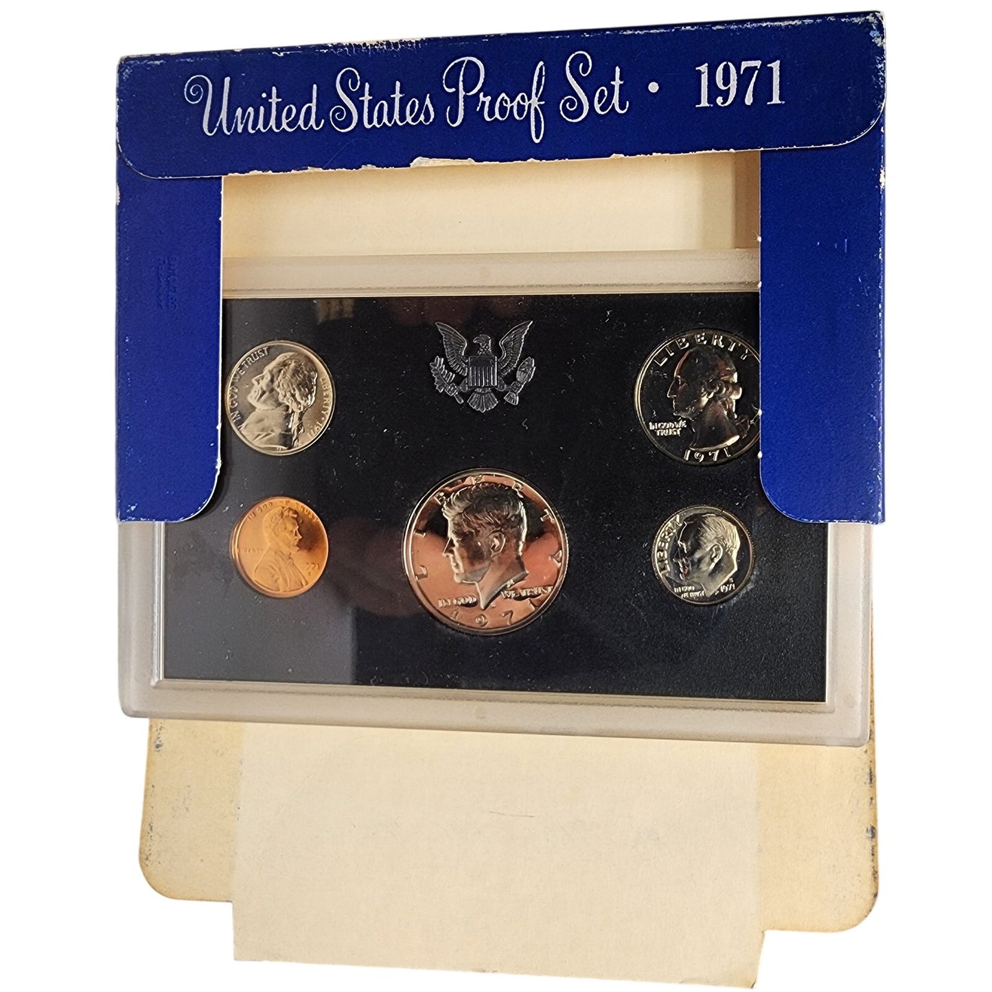 1971 U.S. Proof Set + 1863 Chattanooga $2 Confederate Repo Note • Historic Displ