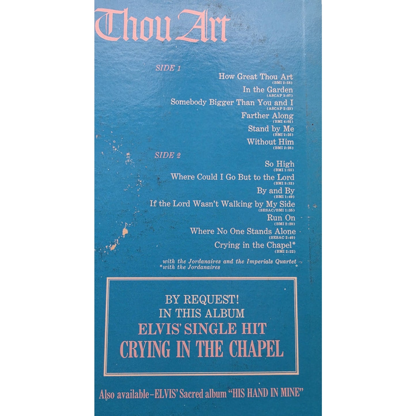 Elvis “How Great Thou Art” 1960s RCA Stereo LP – Good Jacket & Clean Vinyl