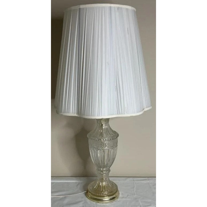 Vintage 32" Hand Cut Lead Crystal Table Lamp – Elegant Yugoslavia Made