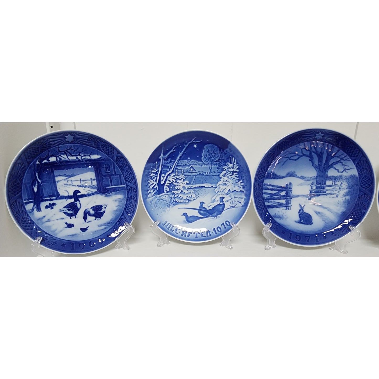 Royal Copenhagen & B&G Christmas Plates Lot 1969–1973 – Denmark Porcelain