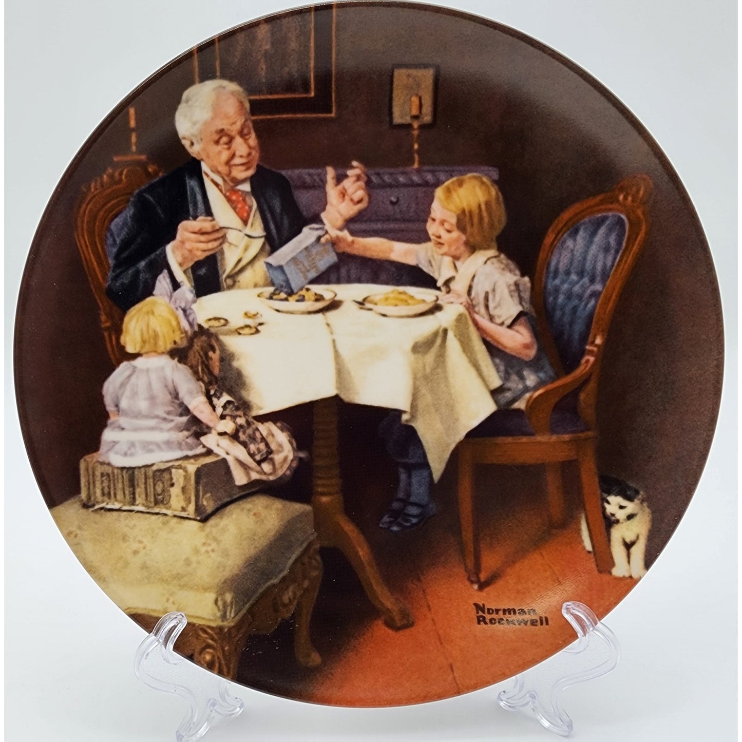 Set of 4 Norman Rockwell Collector Plates Knowles Ltd Ed True Classics w/ Cert