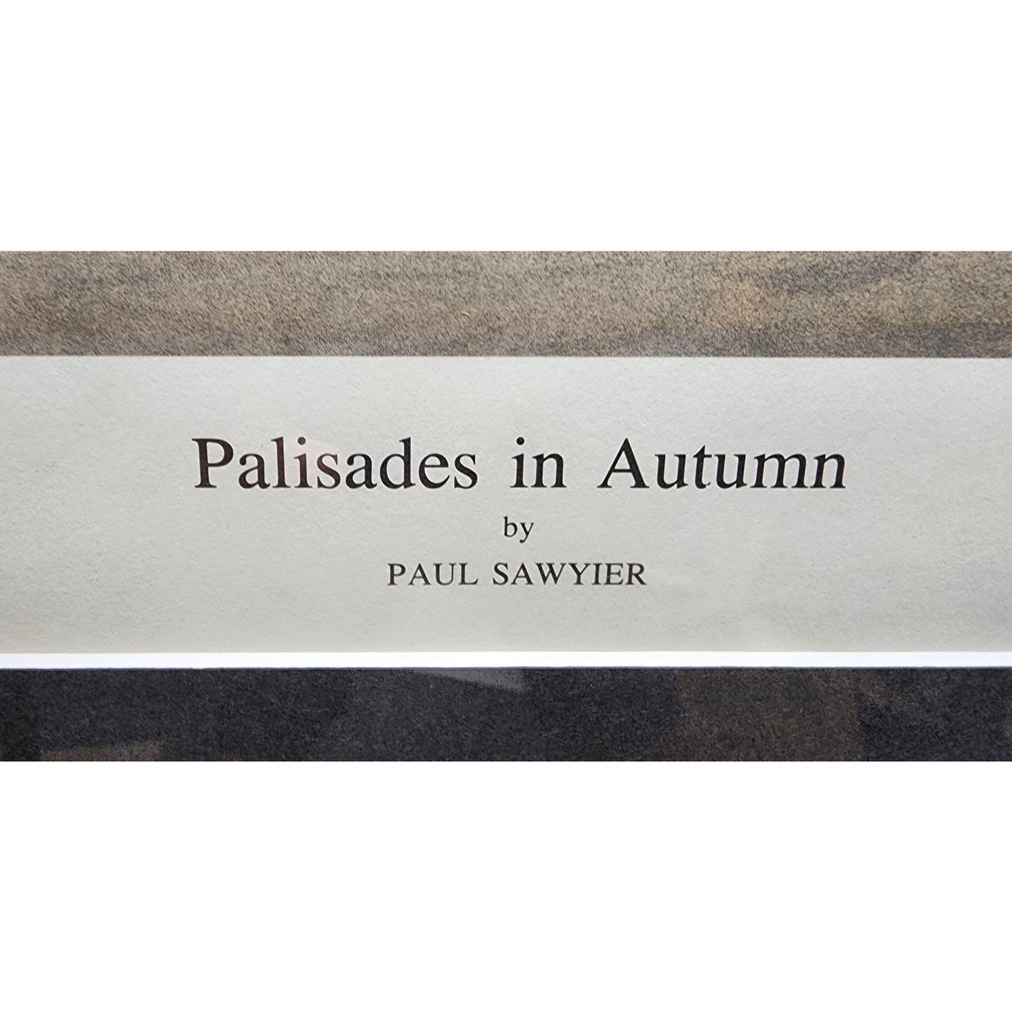 Paul Sawyier Lithograph Palisades in Autumn 1990 COA #1609/2500 Framed 27x21