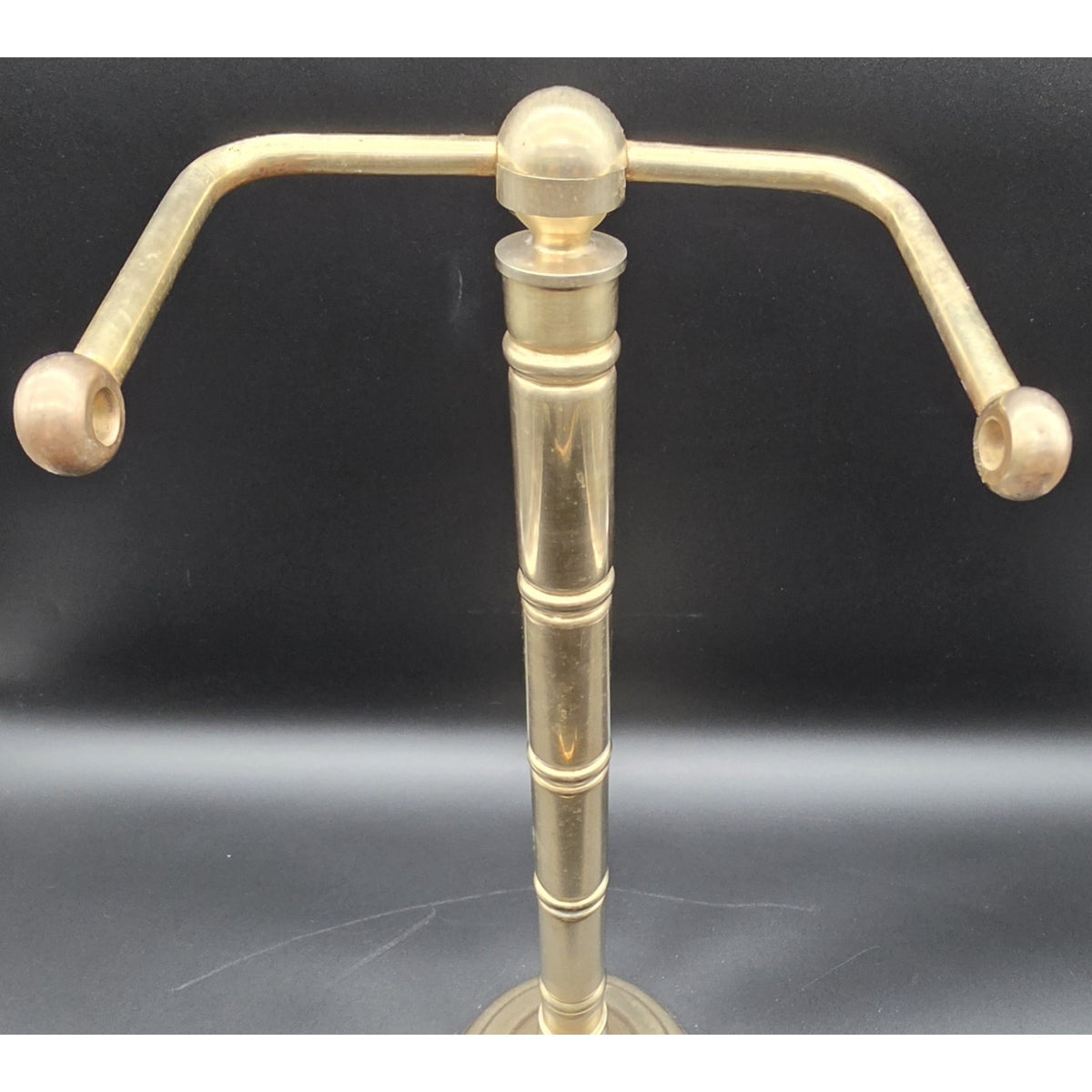 Vintage Brass Toilet Paper Holder Stand Free Standing Bathroom Roll Caddy 22"