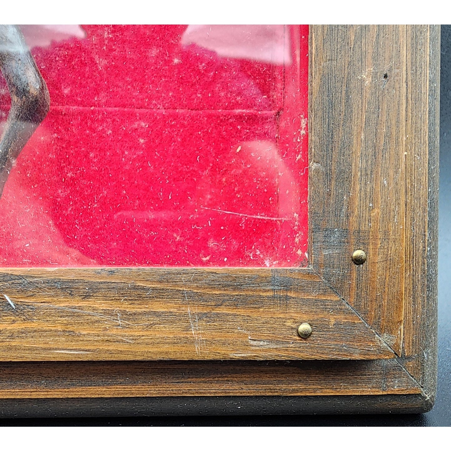 Vintage Bud Ware Racing Colours Hand Carved Horse & Jockey Shadowbox Wood Art