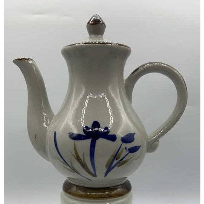 Vintage Stoneware Japanese Style Coffee Tea Set 11 Piece Hand Painted