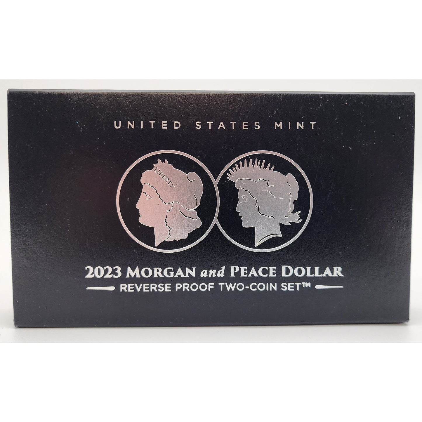 2023 Reverse Proof Morgan & Peace Silver Dollar 2-Coin Set US Mint Boxing + CoA