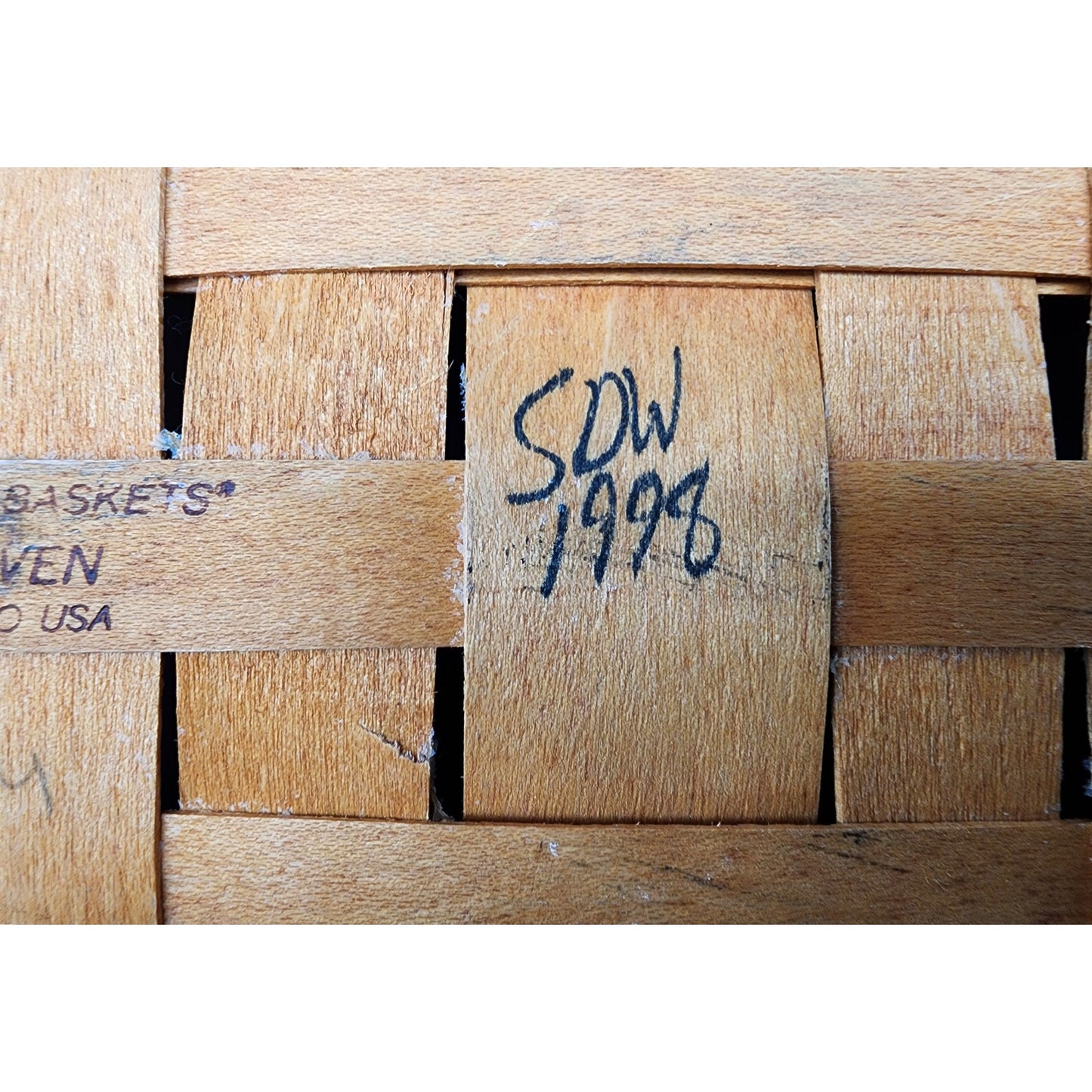 Longaberger Handwoven Basket 1998 SDW Signed – Small Utility Storage Tray