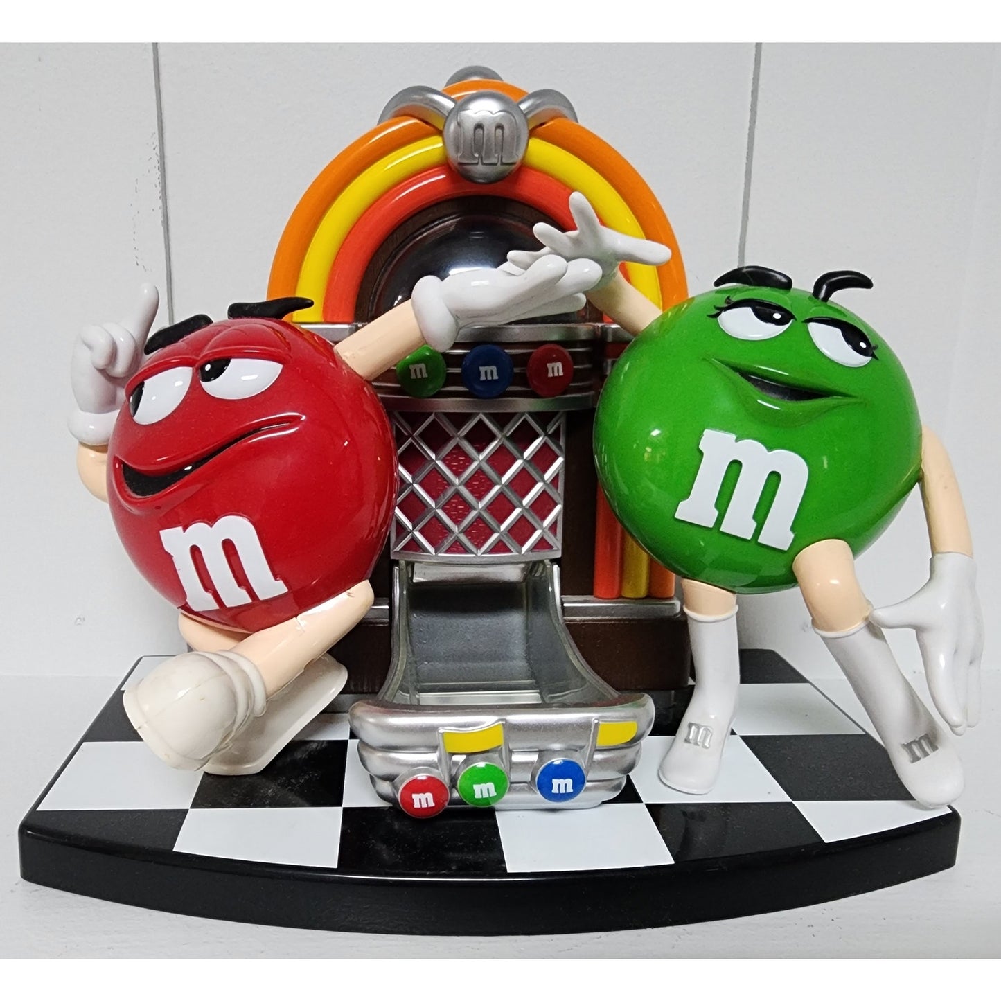 Vintage M&M’s Candy Dispensers – Basketball Player, Saxophonist & Jukebox Set