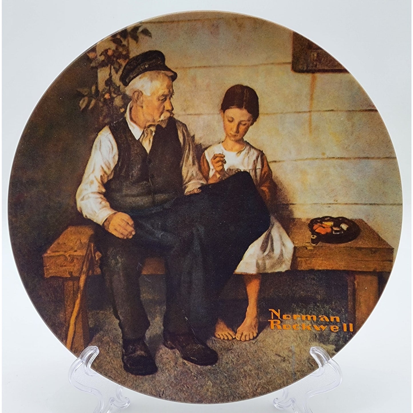 Set of 4 Norman Rockwell Collector Plates Knowles Ltd Ed True Classics w/ Cert