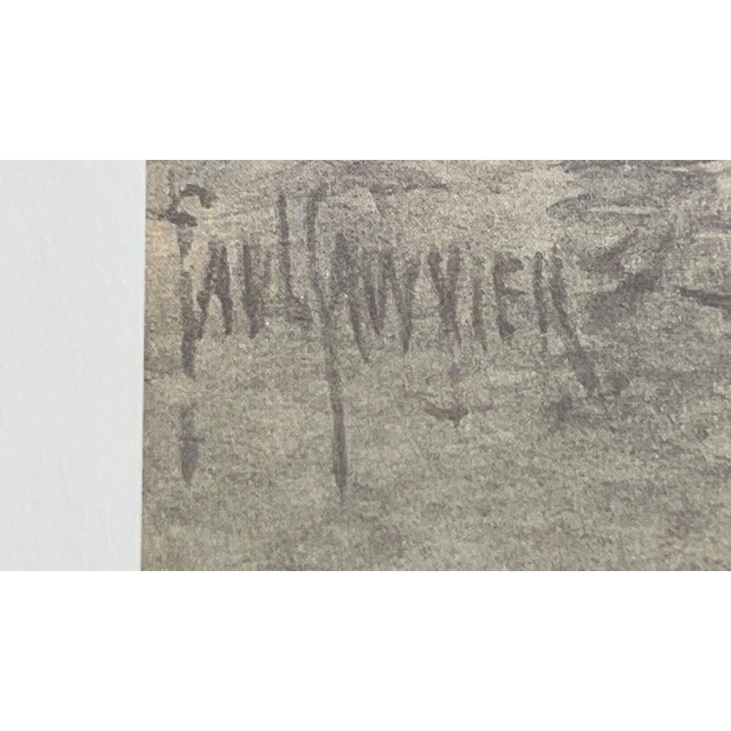 Paul Sawyier Lithograph Palisades in Autumn 1990 COA #1609/2500 Framed 27x21
