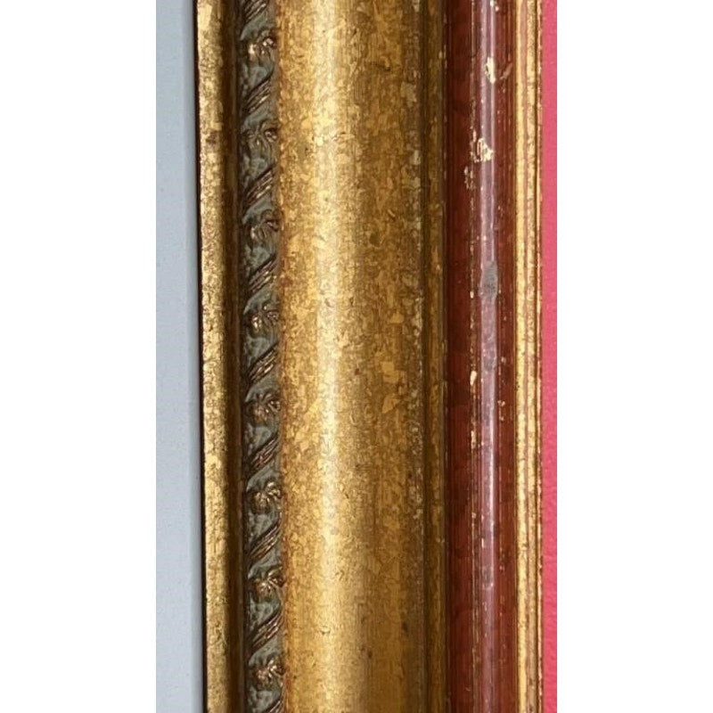 Ronald David Thompson Watercolor Still Life Flowers & Oranges Ornate Gold Frame