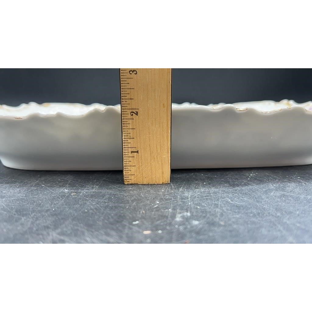Antique Higgins & Seiter Elite France Porcelain Platter 16" Floral Gold Trim