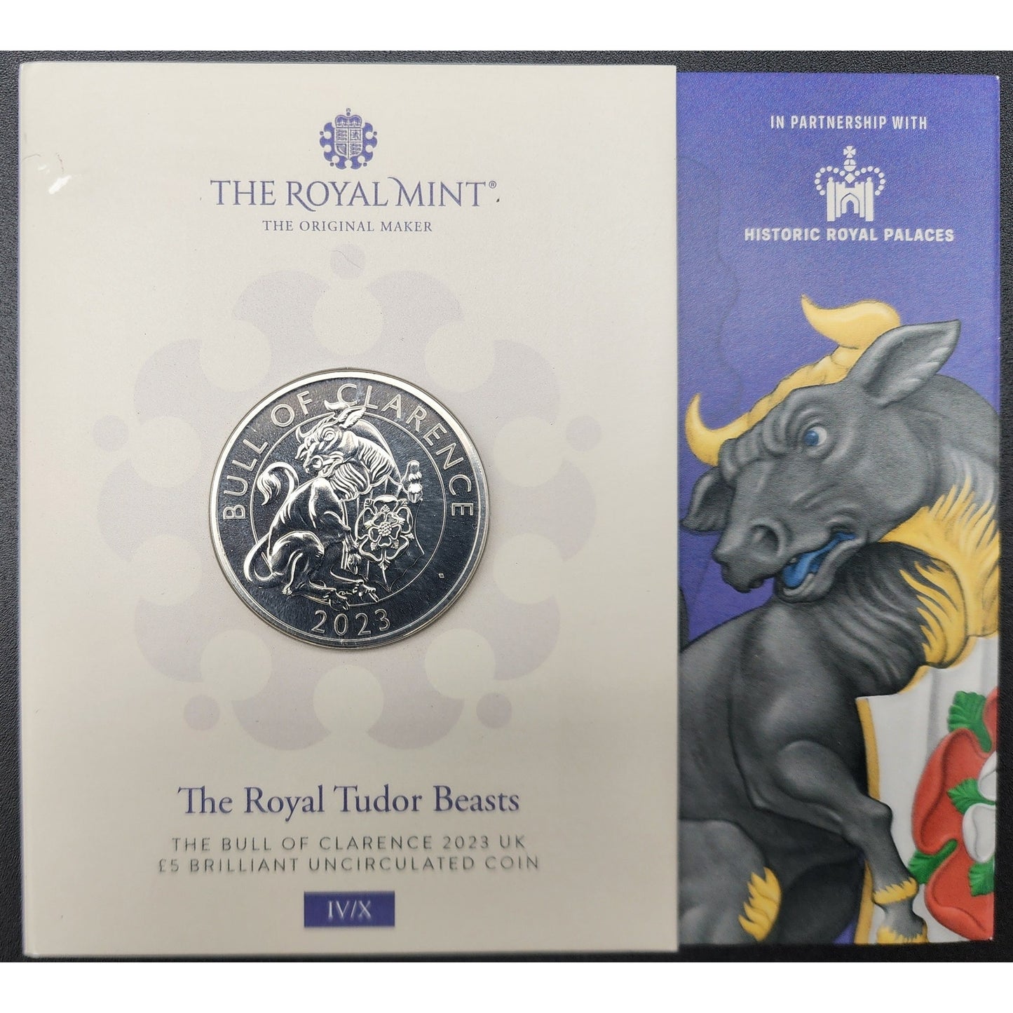2023 1 oz Proof .999 Silver British Bull of Clarence AND £5 BU Coins w/ OGP/COAs