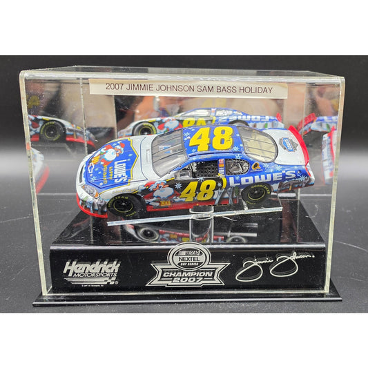 2007 Jimmie Johnson Sam Bass Holiday #48 Diecast Monte Carlo SS Display Case