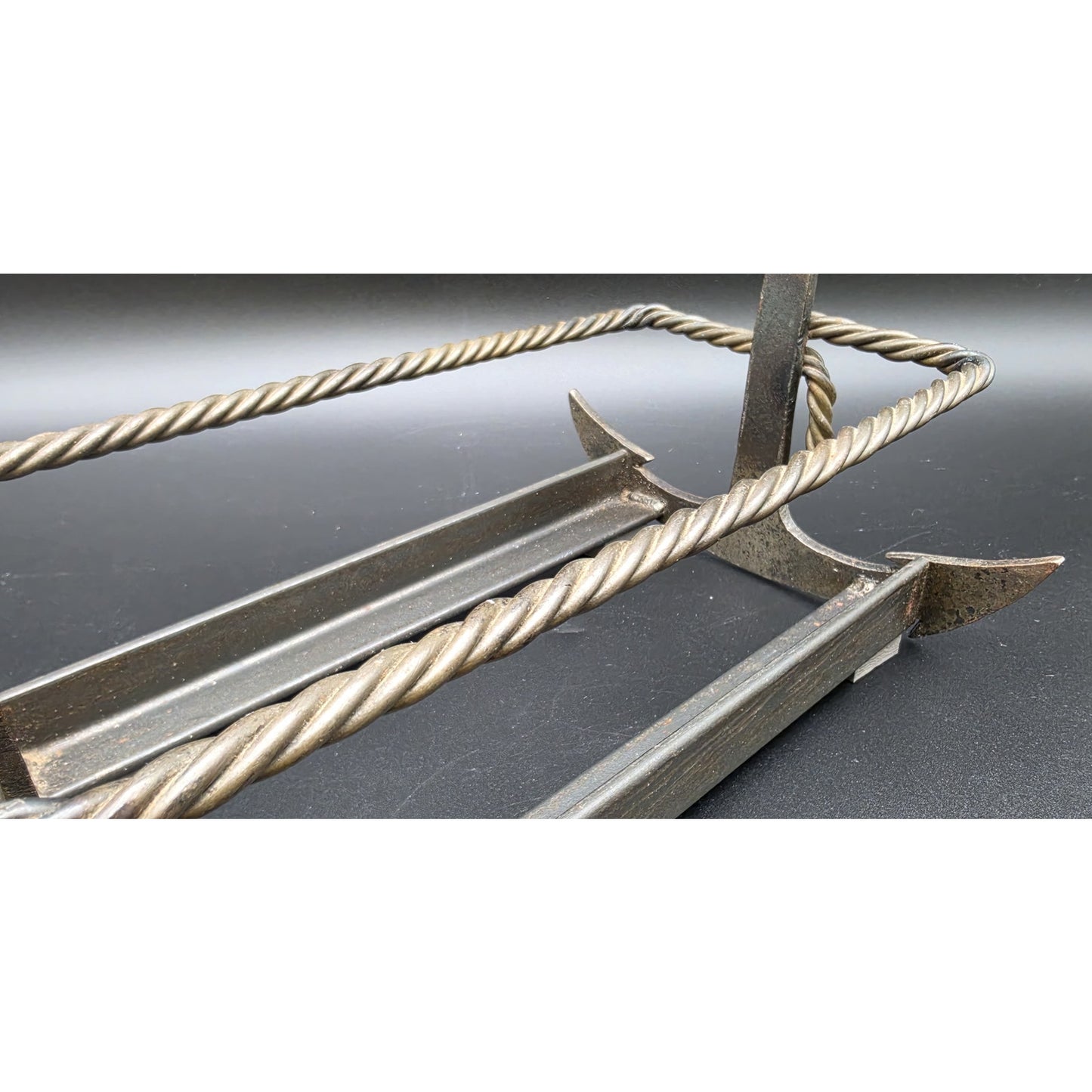 Vintage Heavy Metal Nautical Anchor Holder Rack – 11.25" x 8.25" x 7"