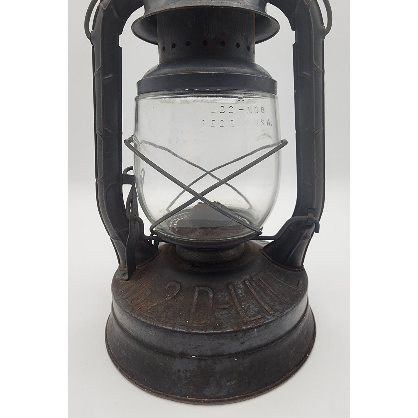 Antique Dietz No.2 D-Lite Kerosene Lantern NY USA LOC-NOB Globe Vintage 1930s