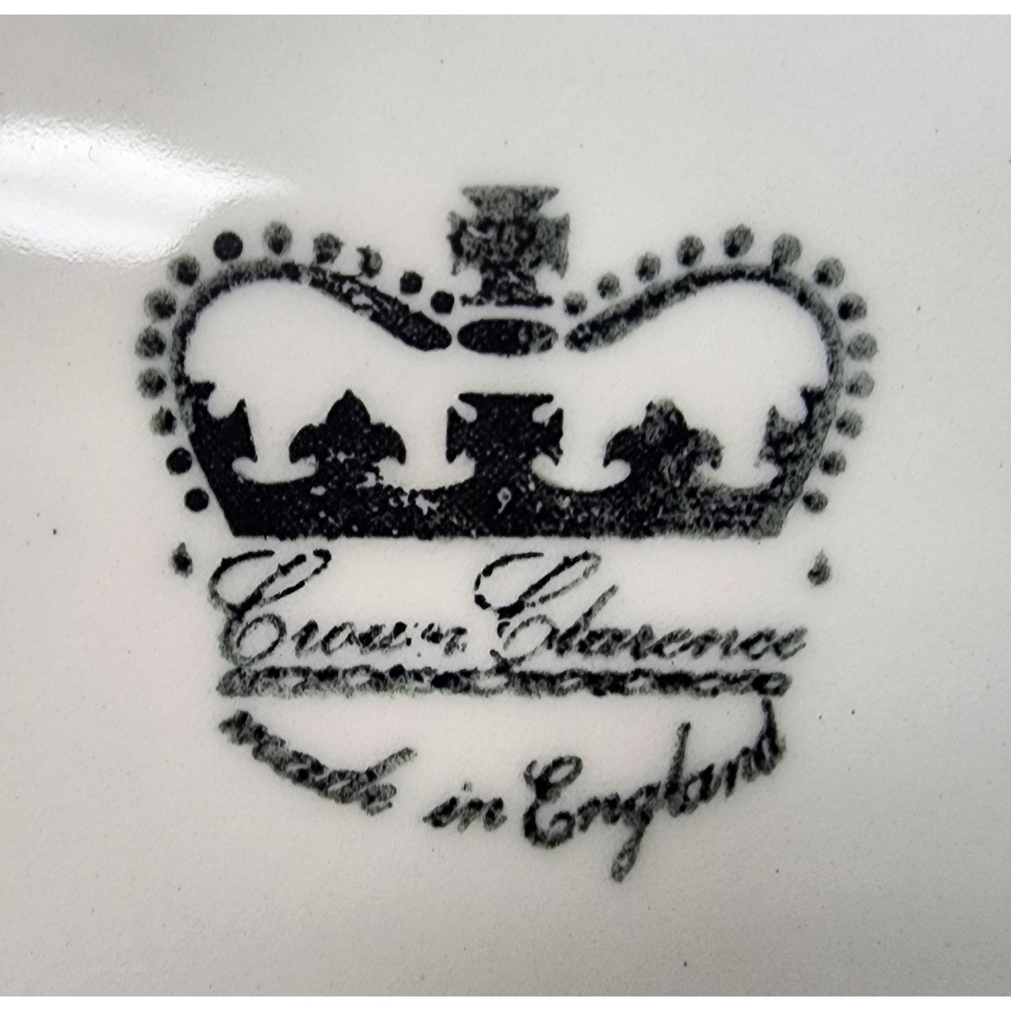 Vintage Crown Clarence Saucer 6.75" Blue & White Floral England – Excellent