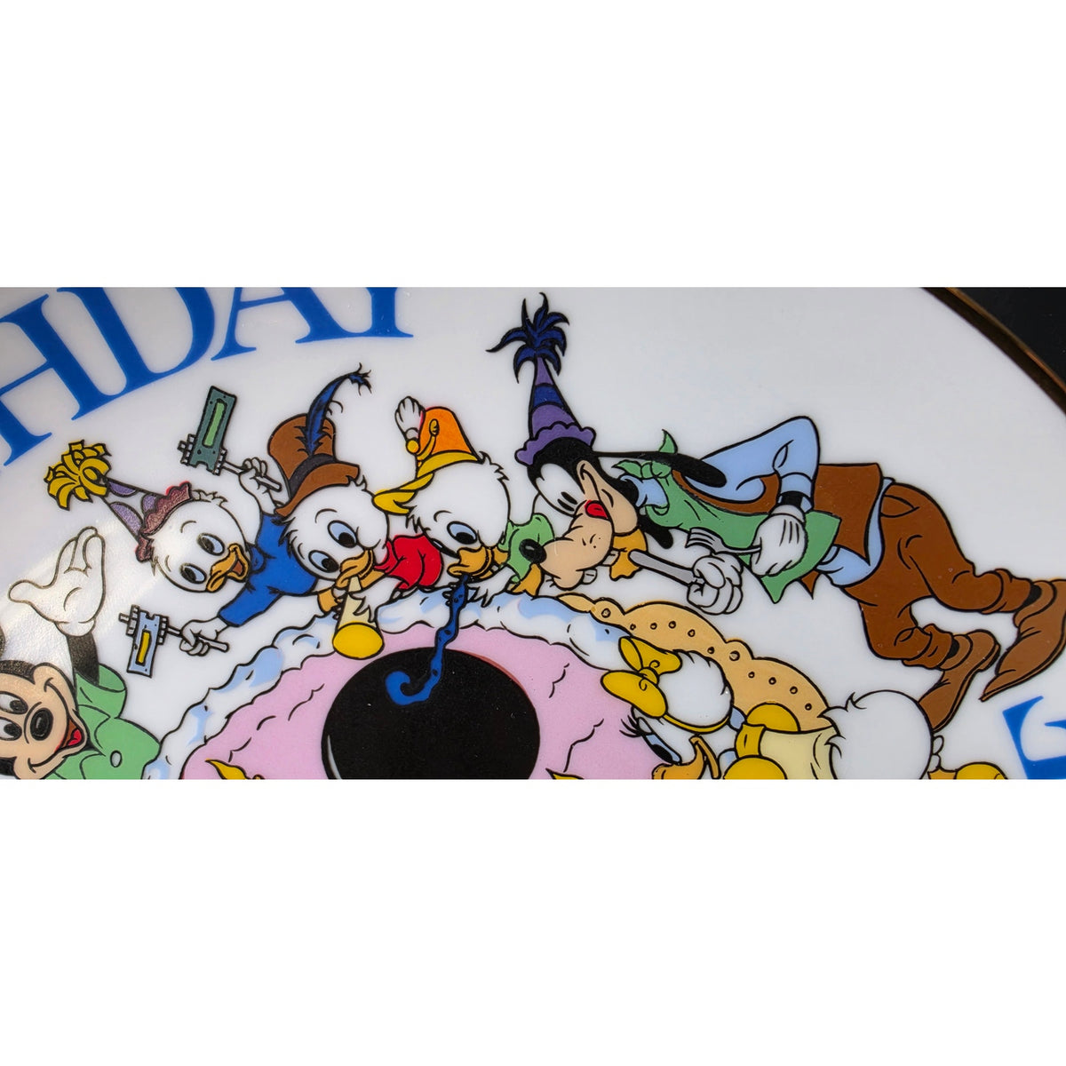 Vintage Mickey Mouse 50th Birthday Commemorative Plate 1978 Gold Rim Disney 9.25"