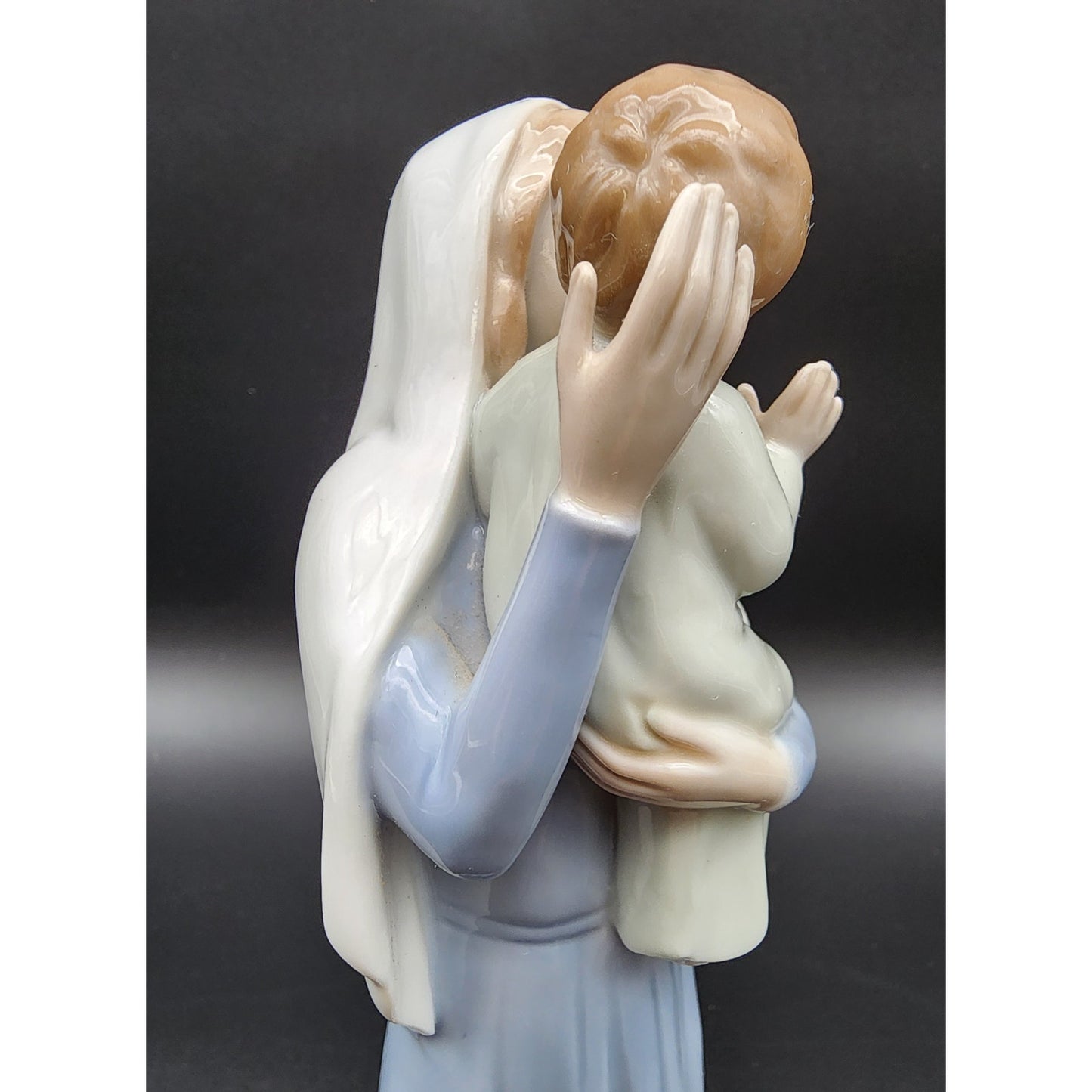 Vintage 1985 RR Roman Valencia Mary & Baby Jesus Porcelain Figurine Japan 10.25"